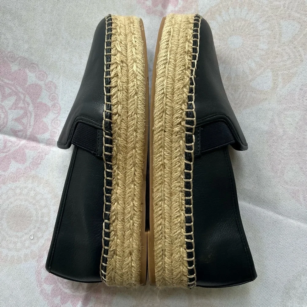 Circus by Sam Edelman Cora Navy Blue Size 7.5 Espadrille Leather Platform